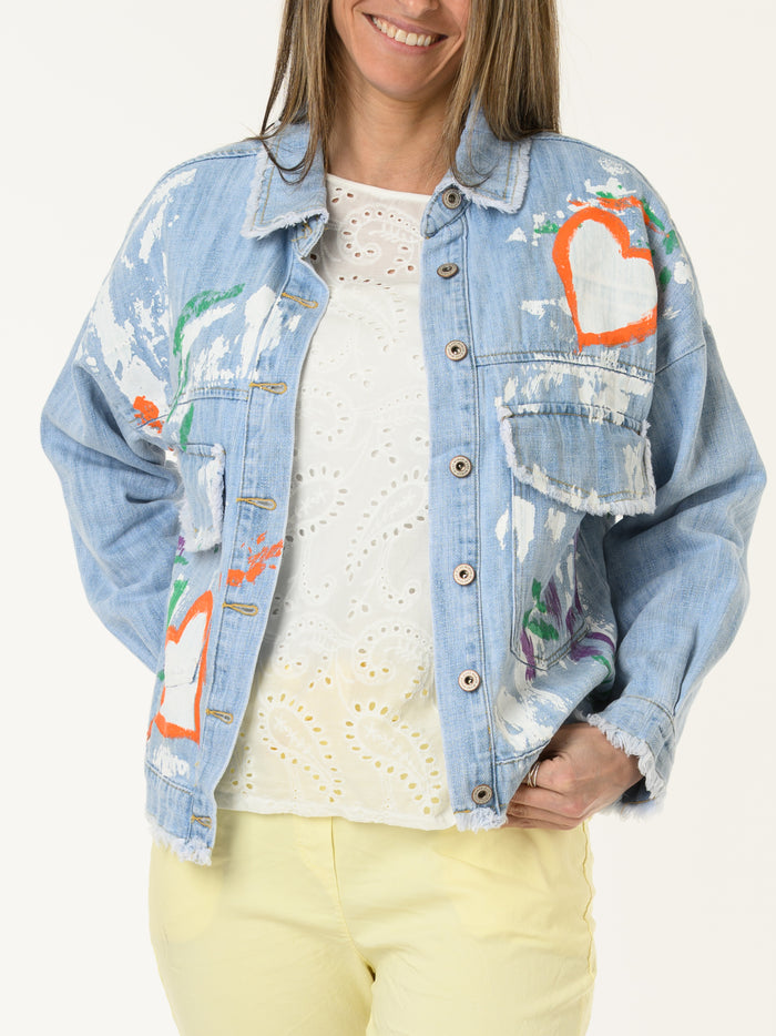 T-shirt blanc avec broderie anglaise à motifs de paisleys