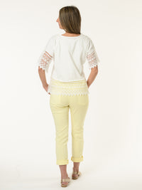 T-shirt blanc ''Paris'' avec dentelle