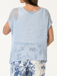 Chandail bleu pâle en mailles
