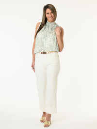 Camisole à motifs de pois avec brillance