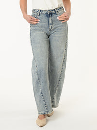 Jeans barrel bleu pâle