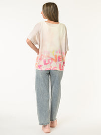 Chandail beige avec imprimé ''Love''