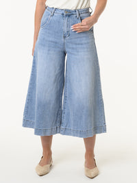 Jeans gaucho à jambe large