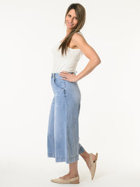 Jeans gaucho à jambe large