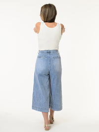 Jeans gaucho à jambe large