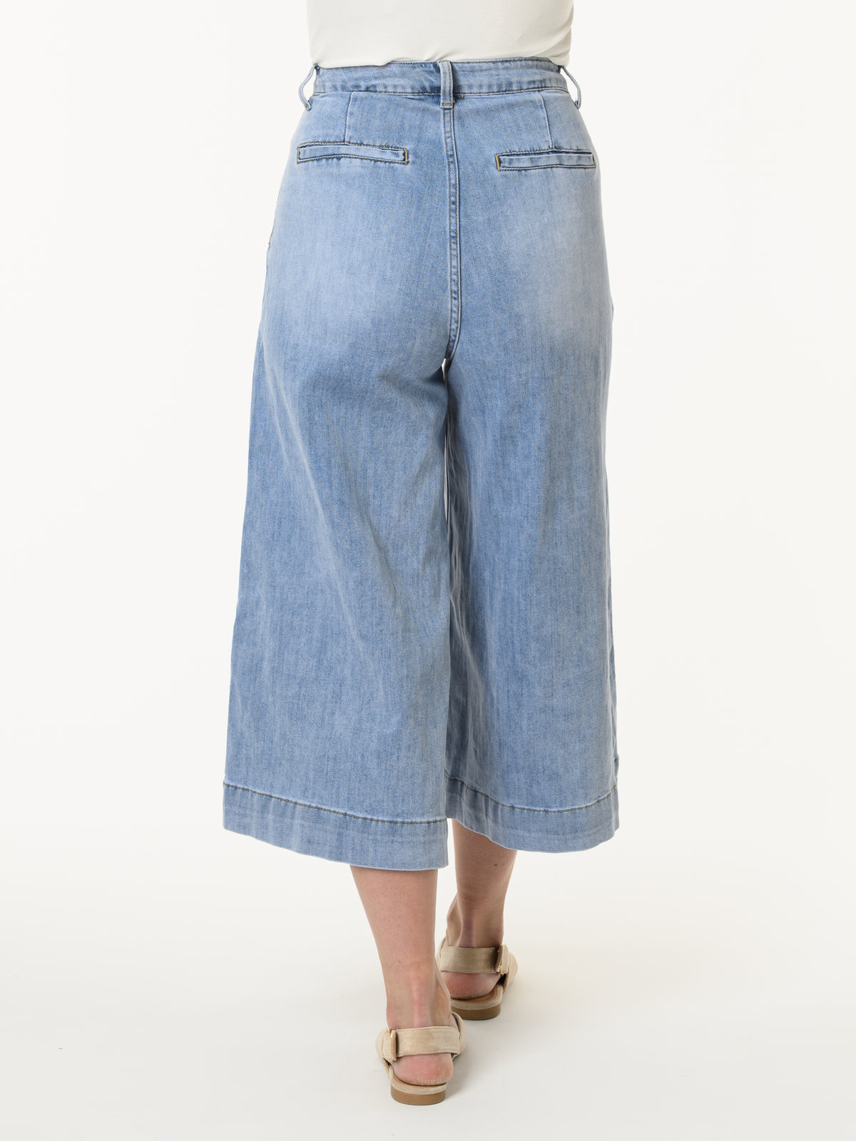 Jeans gaucho à jambe large