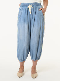 pantalon baggy avec dentelle sur le côté