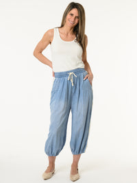 pantalon baggy avec dentelle sur le côté