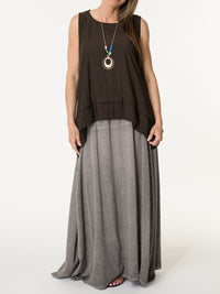 Camisole brune avec collier