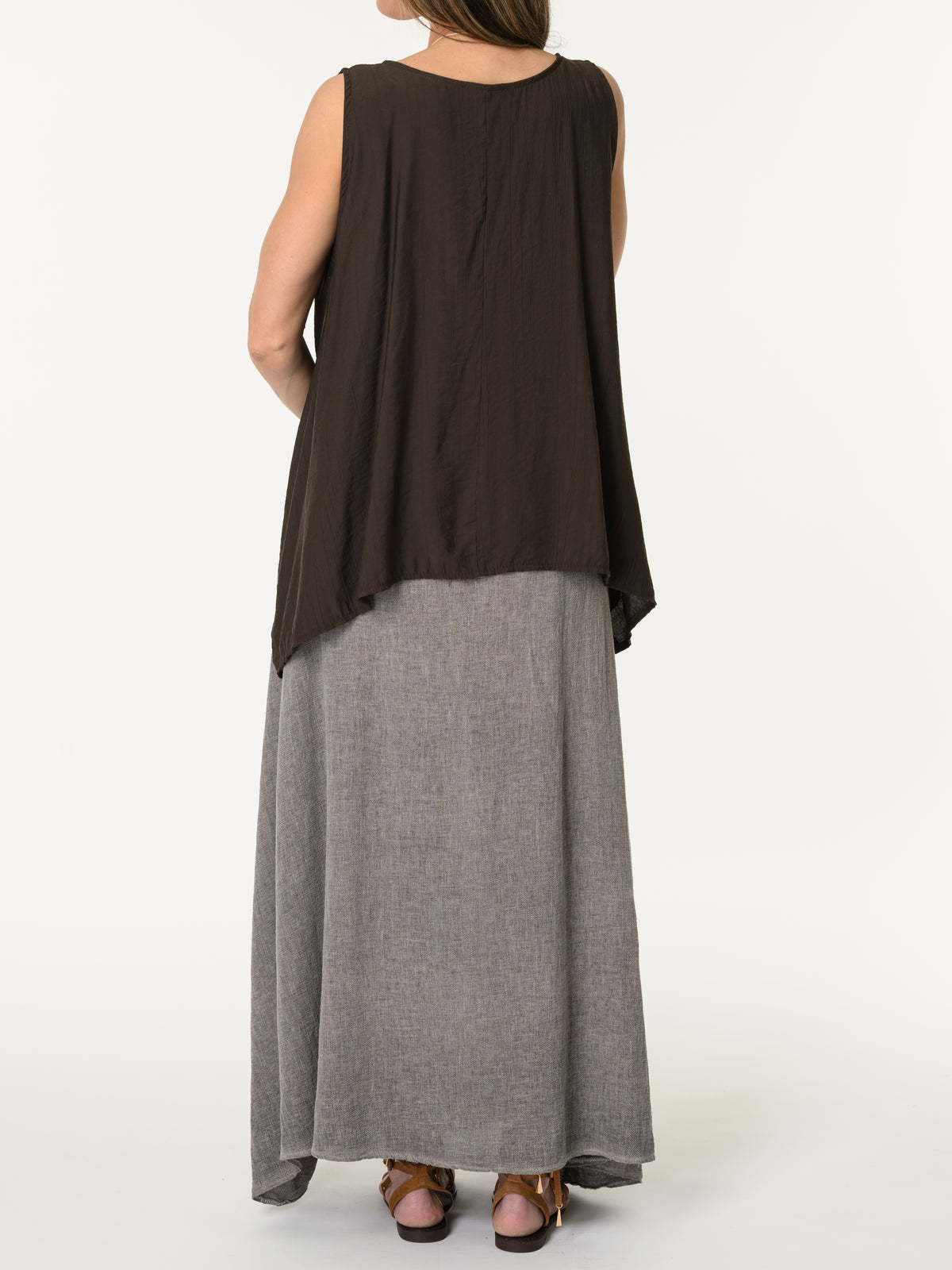 Camisole brune avec collier