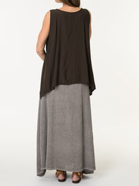 Camisole brune avec collier