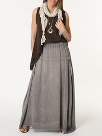 Camisole brune avec collier