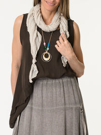 Camisole brune avec collier