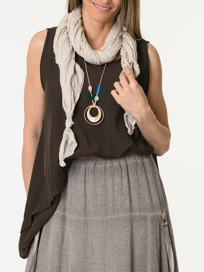Camisole brune avec collier