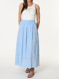 Camisole blanche avec fleur et brillants