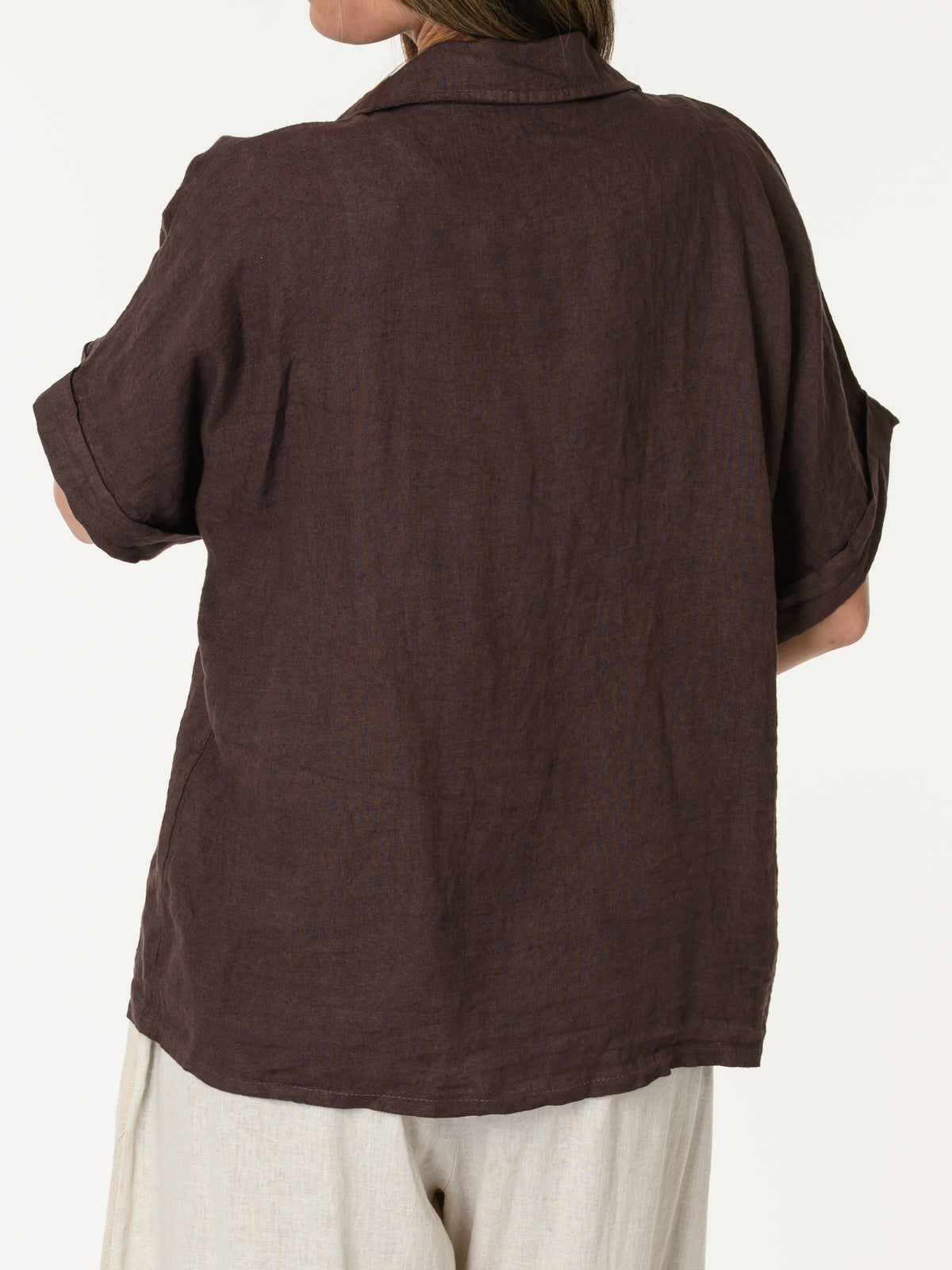Veste brune à manches courtes