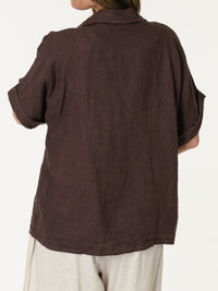 Veste brune à manches courtes