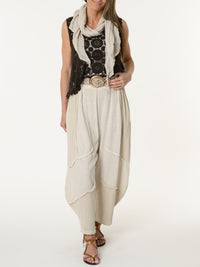 Camisole brune en crochet