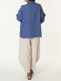 Veste bleue à manches courtes