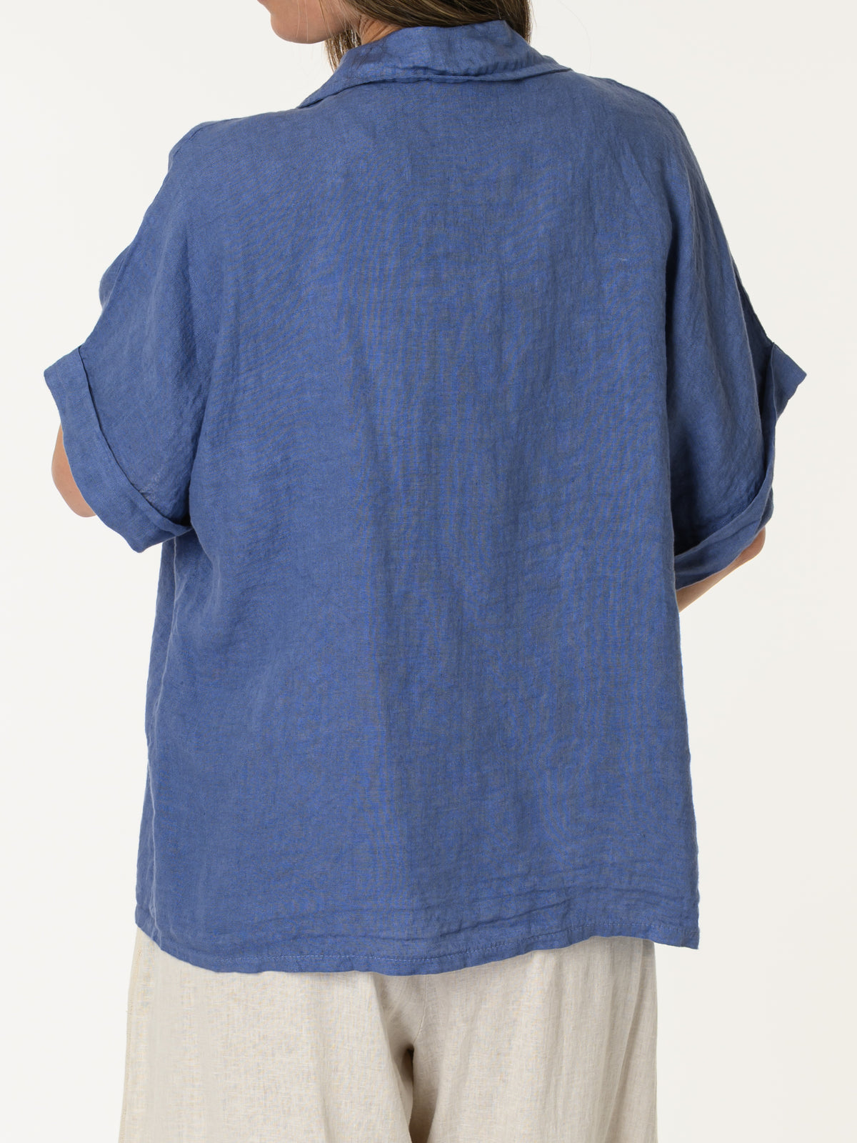Veste bleue à manches courtes