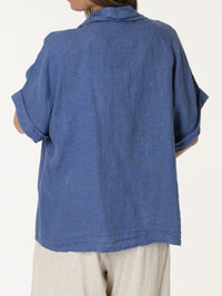 Veste bleue à manches courtes