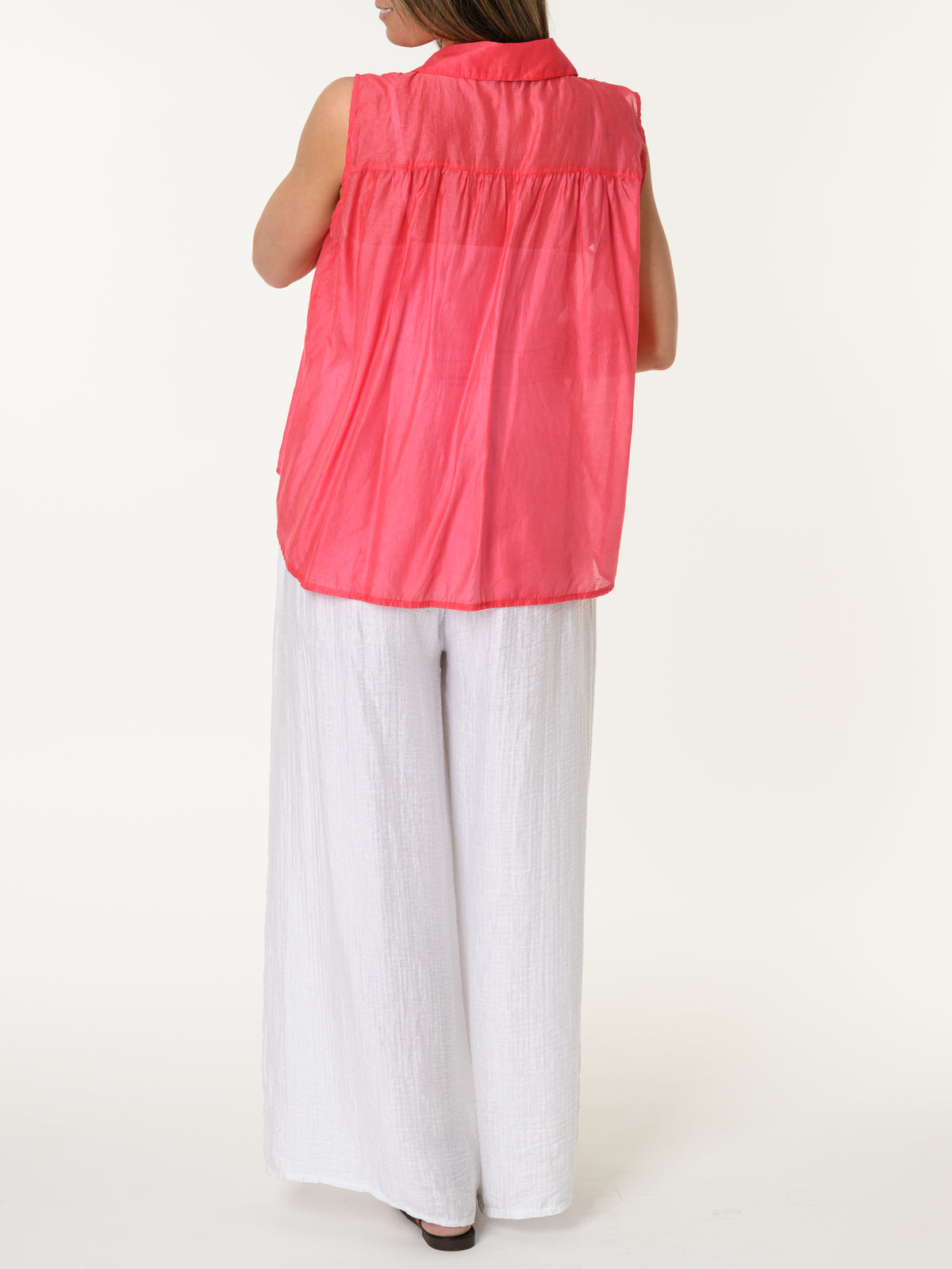Camisole rouge avec dentelle