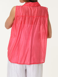 Camisole rouge avec dentelle