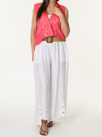 Camisole rouge avec dentelle