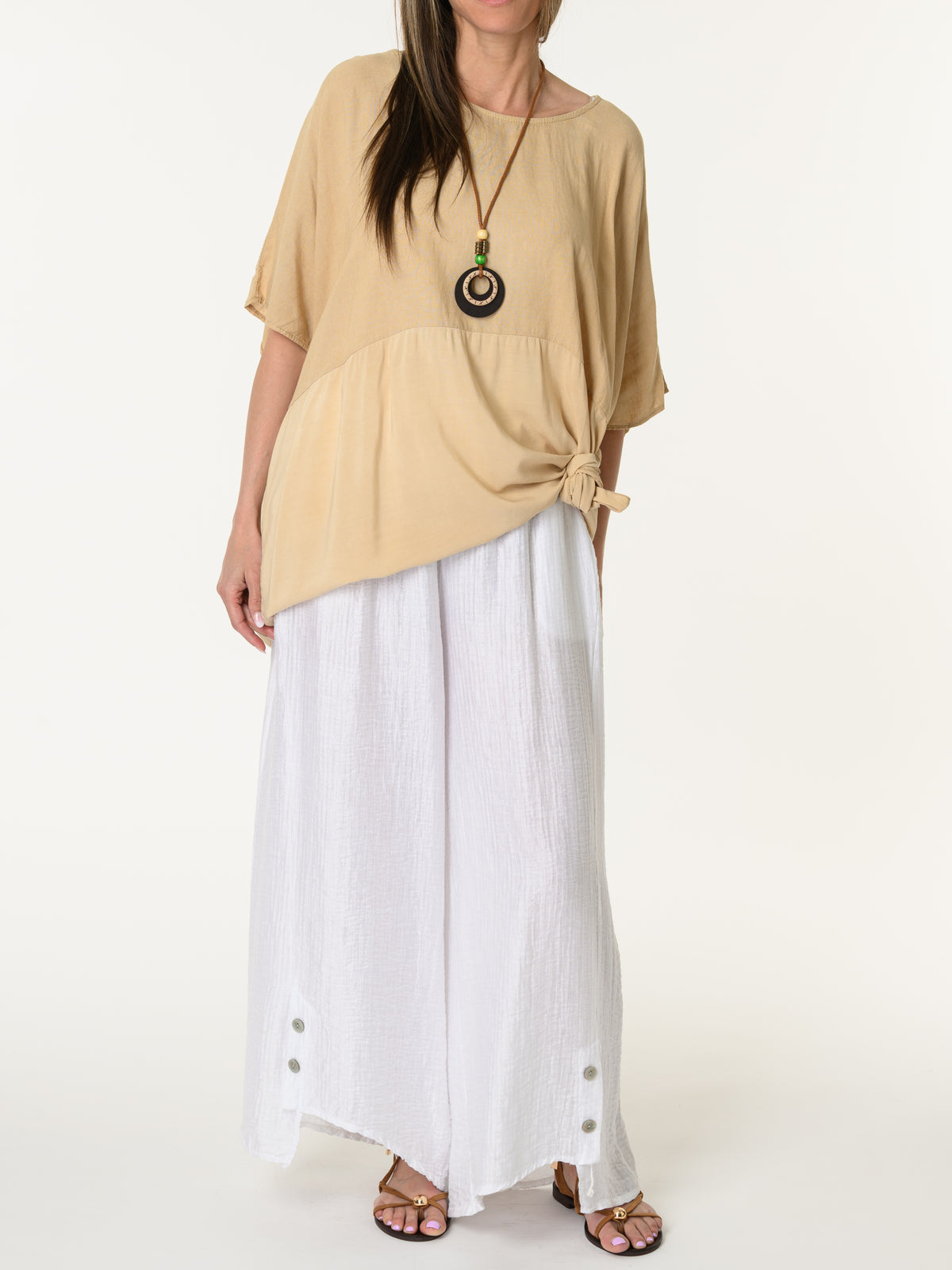 Chandail over size avec collier