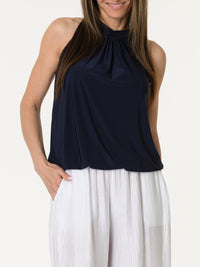 Camisole marine avec col montant
