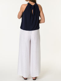 Camisole marine avec col montant