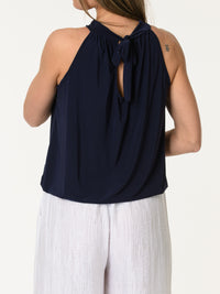 Camisole marine avec col montant