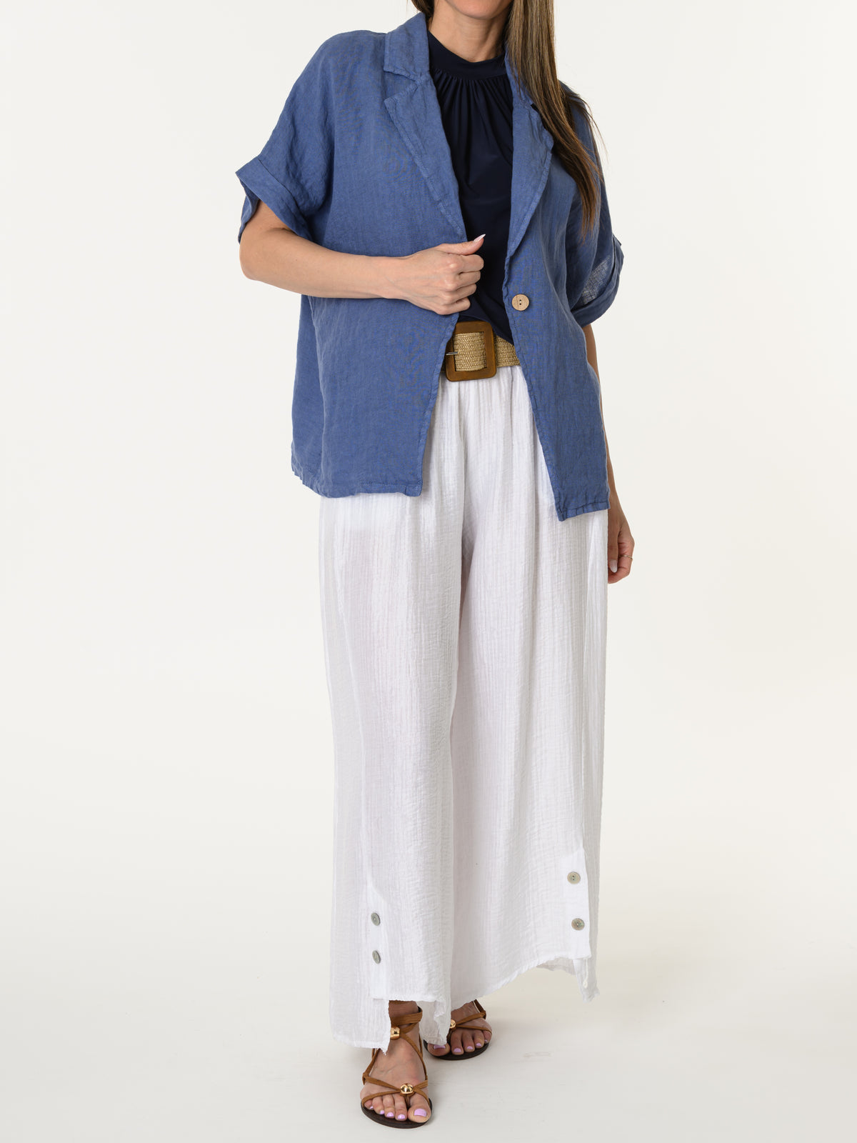 Camisole marine avec col montant