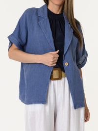 Veste bleue à manches courtes