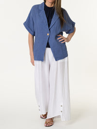 Veste bleue à manches courtes
