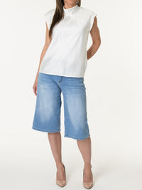 Camisole satinée blanche