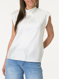 Camisole satinée blanche
