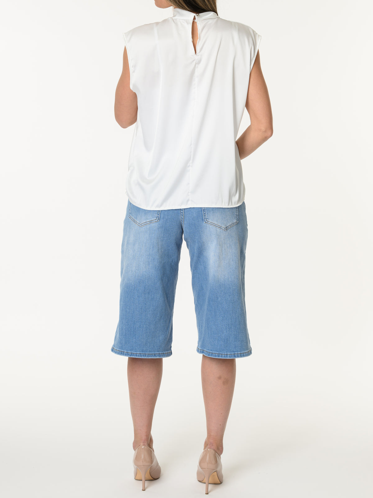 Camisole satinée blanche