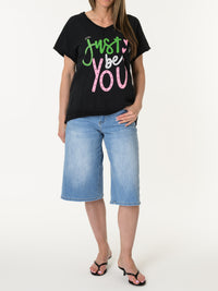 T-shirt noir ''Just be you''