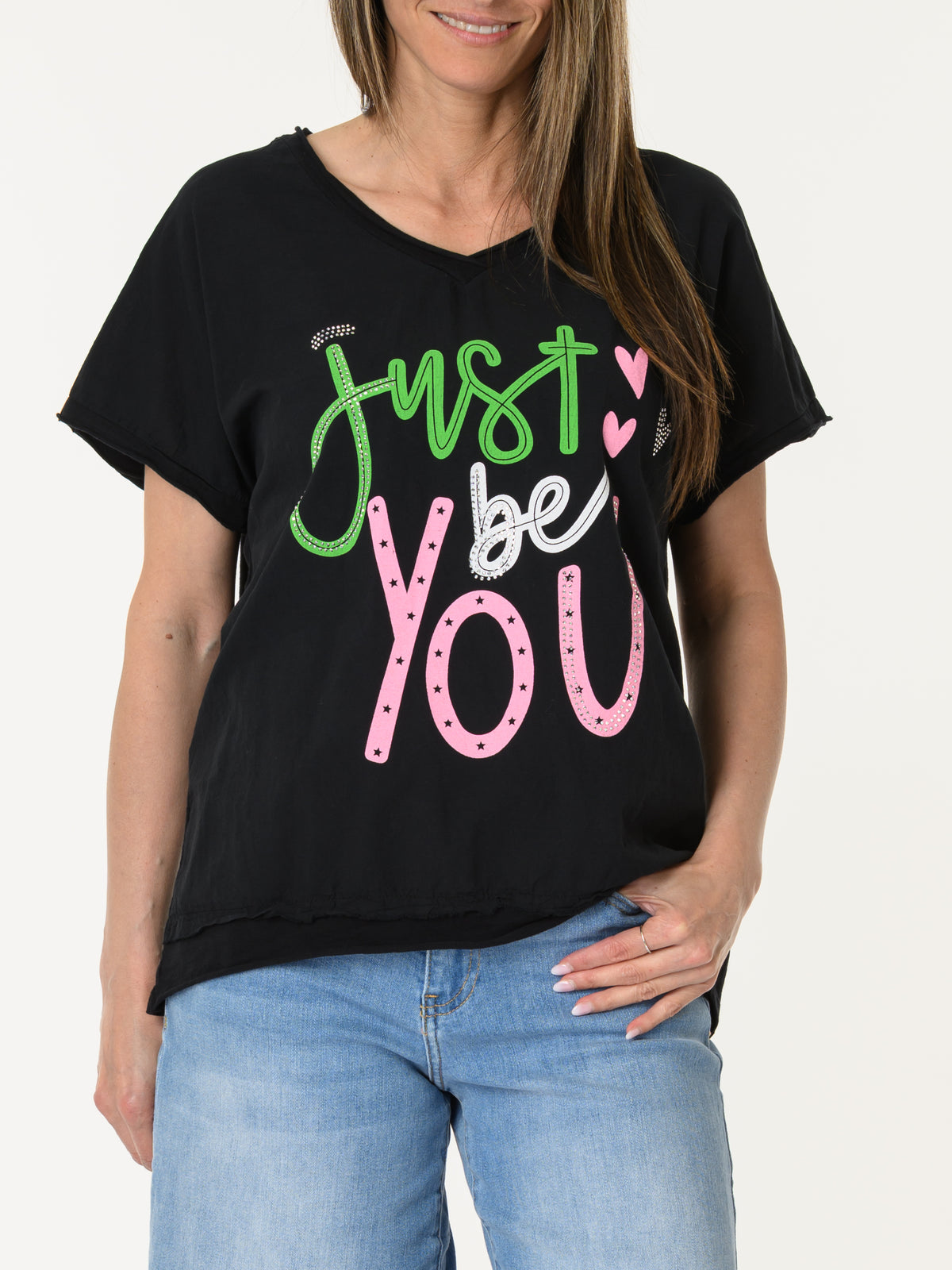 T-shirt noir ''Just be you''