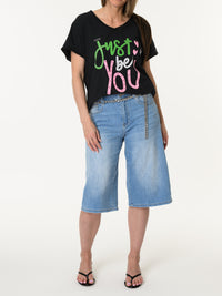 T-shirt noir ''Just be you''