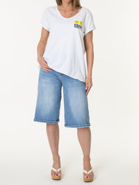 T-shirt blanc ''Do what makes you happy''