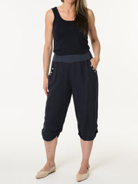 Capri marine à taille élastique
