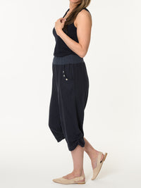 Capri marine à taille élastique