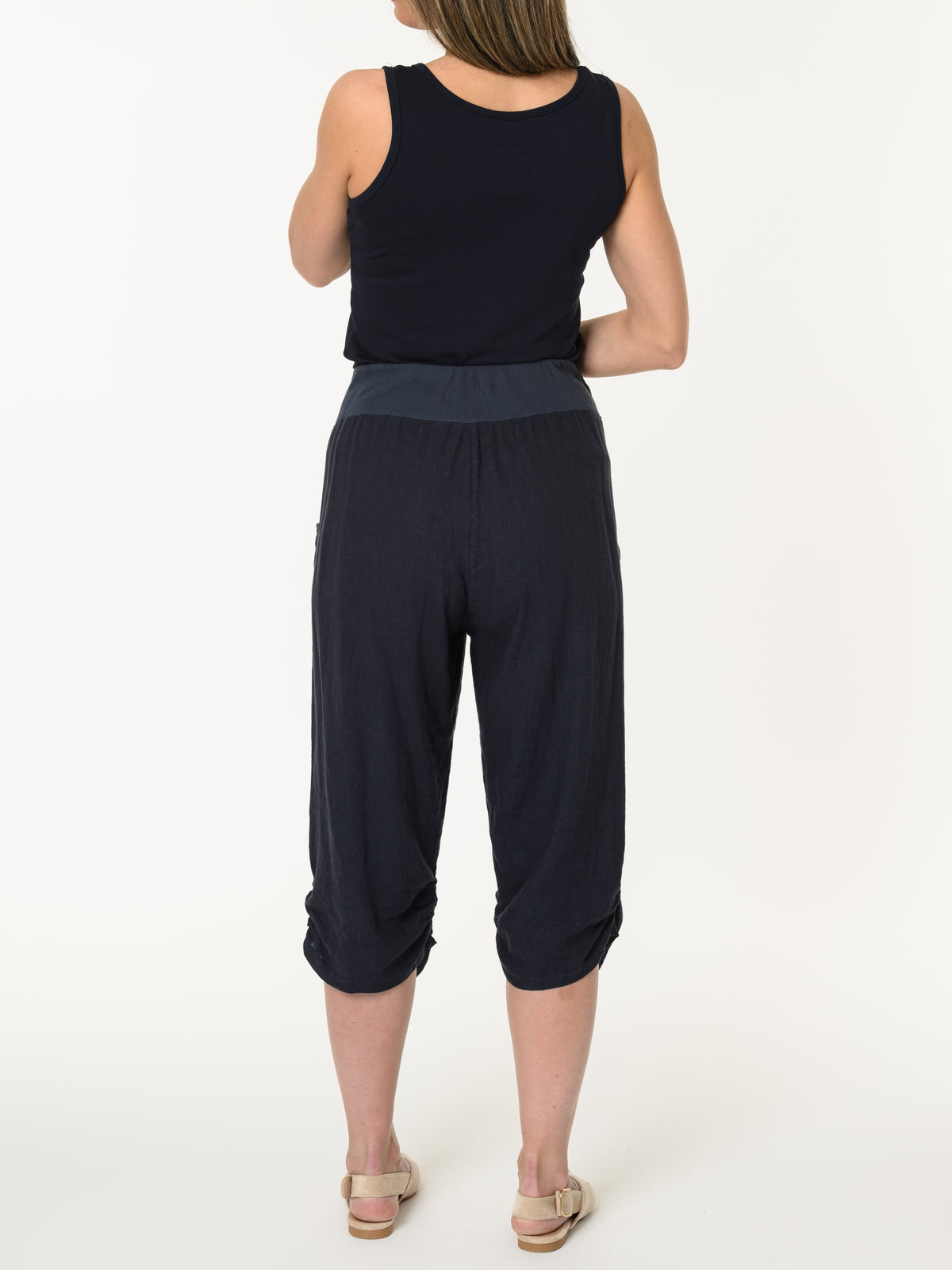 Capri marine à taille élastique