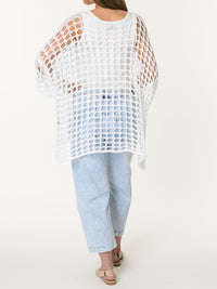 Chandail blanc en crochet