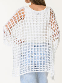 Chandail blanc en crochet