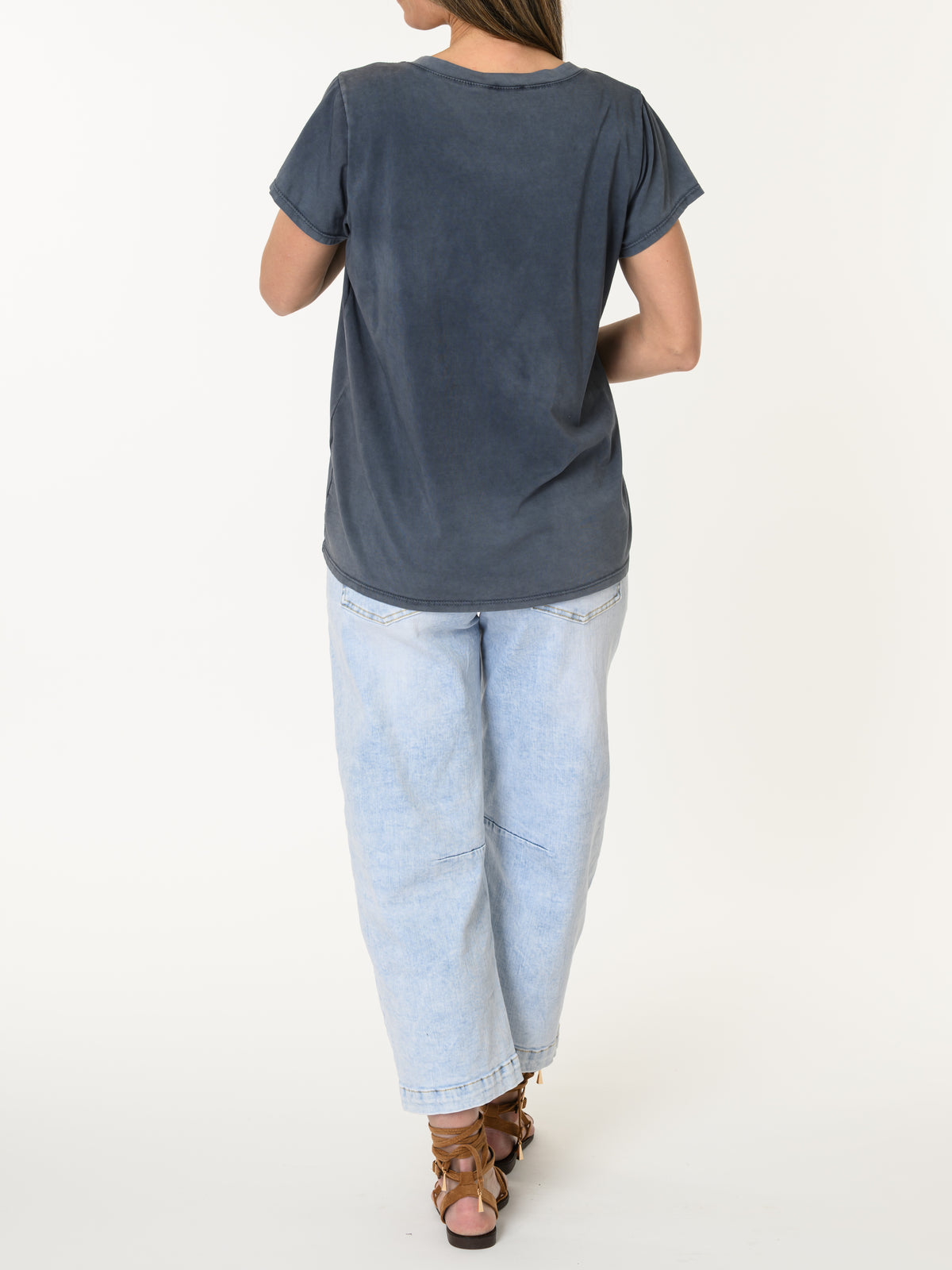 T-shirt marine avec poche