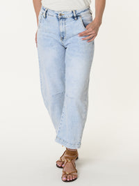 Jeans baggy bleu pâle 7/8