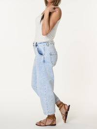 Jeans baggy bleu pâle 7/8